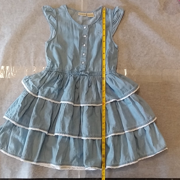 Calvin Klein Girls Size 7 Jean Dress - Picture 2 of 7